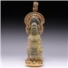 Image 1 : Large 18K Yellow Gold & Diamond Pendant with Carved Citrine Guanyin by Carlo Ric