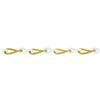 Image 5 : Italian Giovanni Marchiso White Ceramic & 18k Gold Textured Link Chain Bracelet