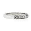 Image 5 : Estate 18k White Gold 0.90 ctw Pave Diamond 3.7mm 3 Sided Wedding Stack Band Rin
