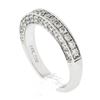 Image 9 : Estate 18k White Gold 0.90 ctw Pave Diamond 3.7mm 3 Sided Wedding Stack Band Rin