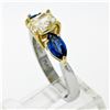 Image 9 : Platinum 18k Gold 2.61 ctw GIA Fancy Yellow Radiant Diamond Marquise Sapphire Ri