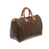 Image 2 : Louis Vuitton Brown Monogram Speedy 35 Satchel Bag