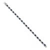 Image 4 : New 18k White Gold 12.26 ctw Top Quality Diamond & Sapphire Tennis Line Bracelet