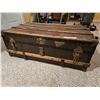 Image 1 : Antique Steamer Trunk. 36 w, 13 h, 21 d