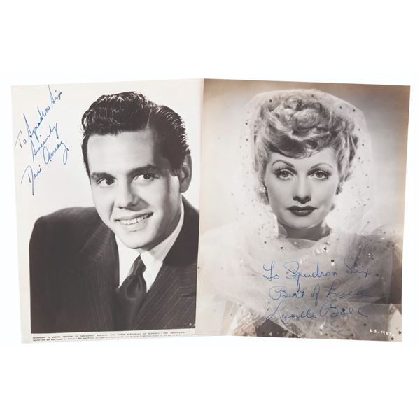 A Pair of Signed Lucille Ball and Desi Arnaz Photos.