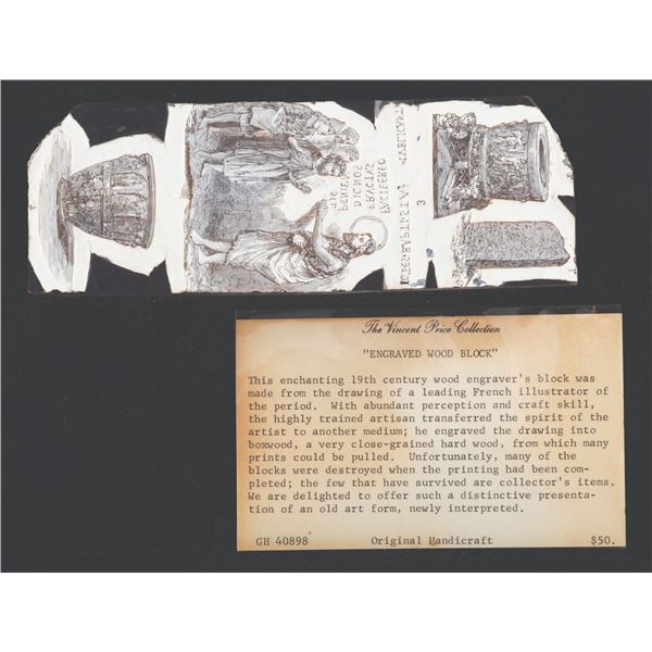 A 19th-Century Wood Block from The Vincent Price Collection.