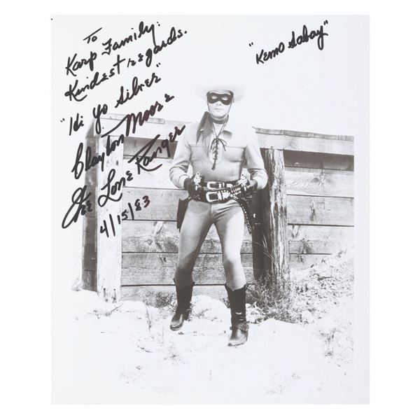 A Clayton Moore Signed "The Lone Ranger" Photo.