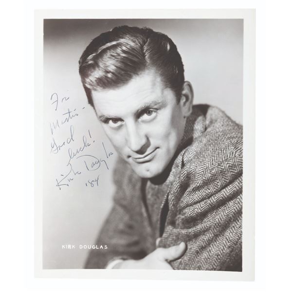 A Signed Kirk Douglas Headshot.