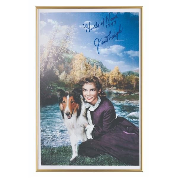 A Janet Leigh Signed "Hills of Home" Reproduction Photo.
