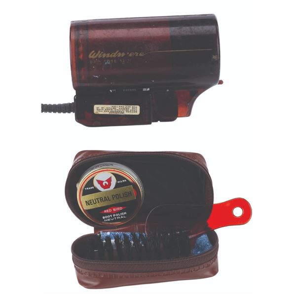 Clint Eastwood's Mini Hair Dryer and Shoe Polish Kit.