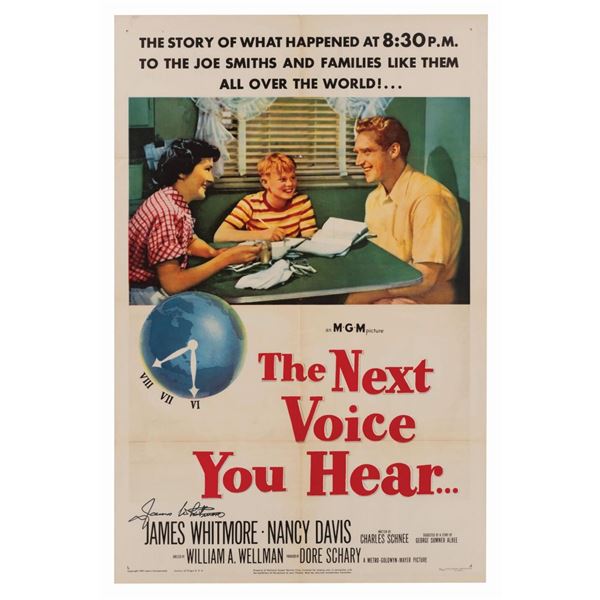A James Whitmore Signed "The Next Voice You Hear" One-Sheet.