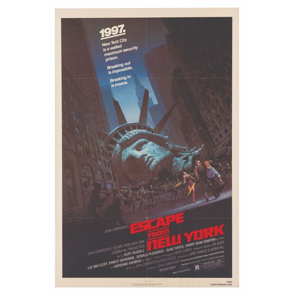 An "Escape from New York" One-Sheet Poster.