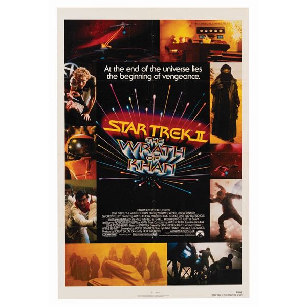 A "Star Trek II: The Wrath of Khan" One-Sheet Poster.