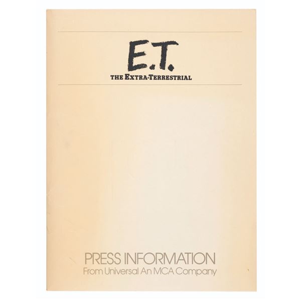 An "E.T. the Extra-Terrestrial" Press Kit.