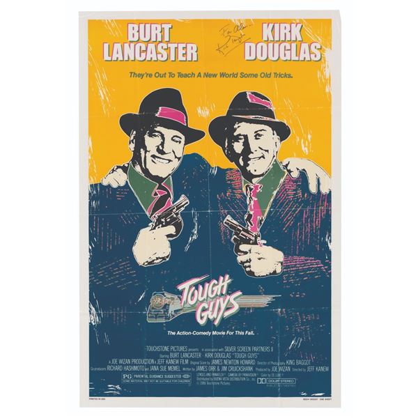 A Kirk Douglas Signed "Tough Guys" One-Sheet.