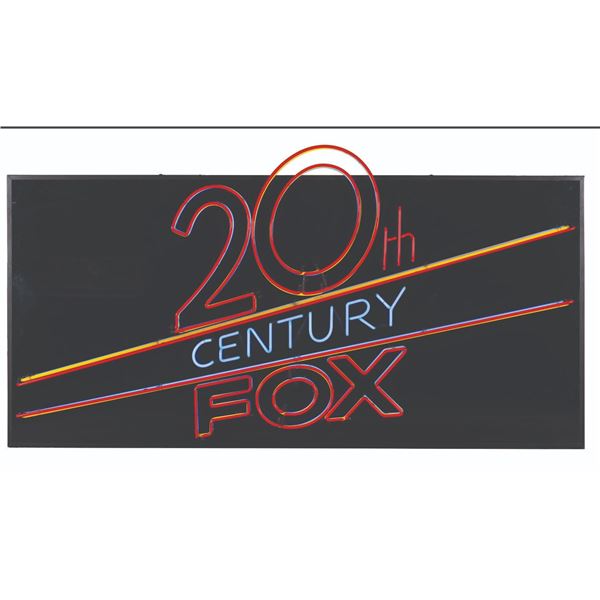 A "20th Century Fox" Neon Sign by Lili Lakich.