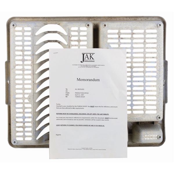 A "The Phantom Menace” Wall Prop & Tunisia Shooting Memo.