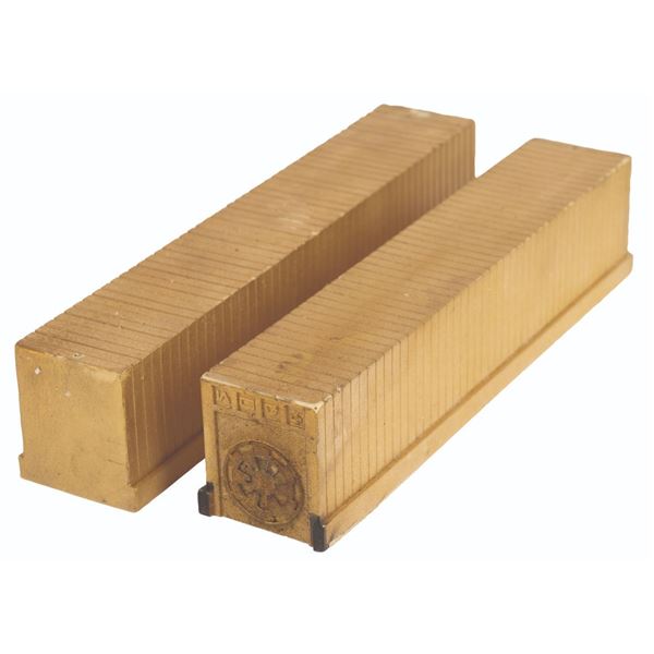 A Pair of Prop Imperial Credit Ingots from "Andor."