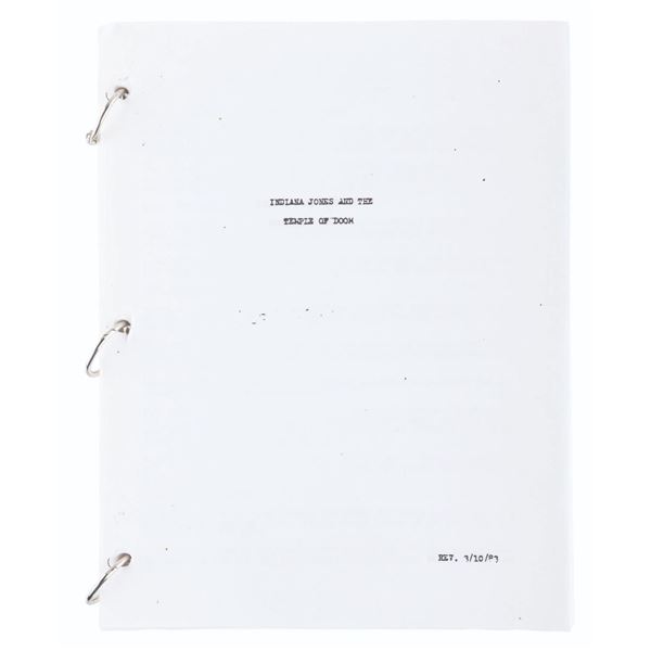 An "Indiana Jones and the Temple of Doom” Script.