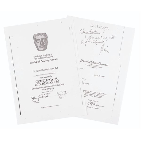 A Pair of George Gibbs Awards-Related Photocopies.