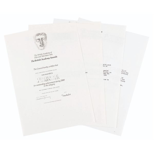 Four George Gibbs Letter of Recommendation Photocopies.