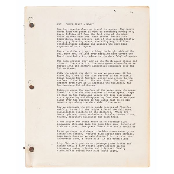 A "Cocoon" Production Script.