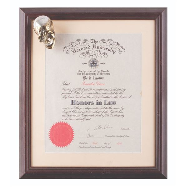 A Diploma Prop and Skull Prototype from "The Phantom.”