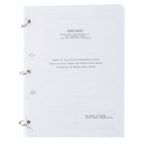 A Tim Burton's "Sleepy Hollow” Screenplay.