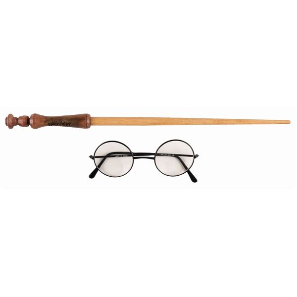 A "Harry Potter and the Sorcerer's Stone” Wand and Glasses Premiere Gift.