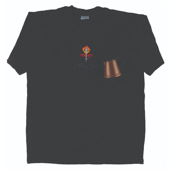 A Lord of the Rings Tankard Prop and Crew Shirt.