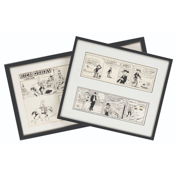 Three "Rick O'Shay” Original Comic Strips.