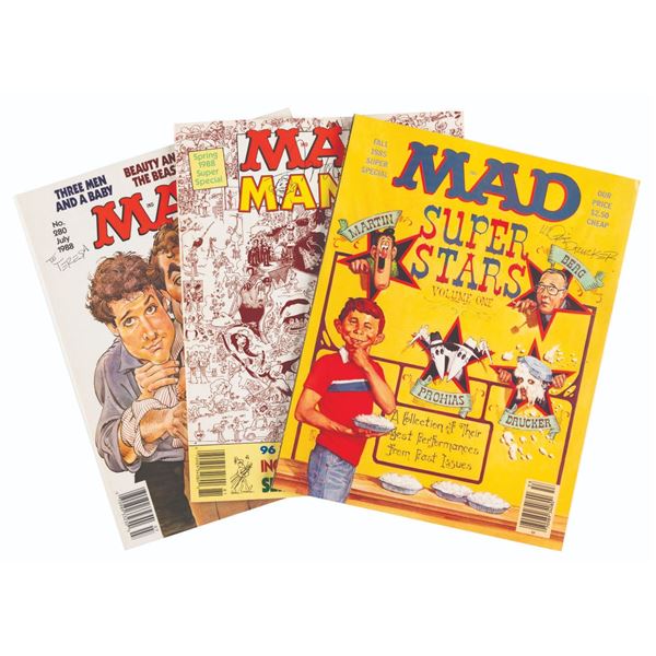 Three Signed MAD Magazines.