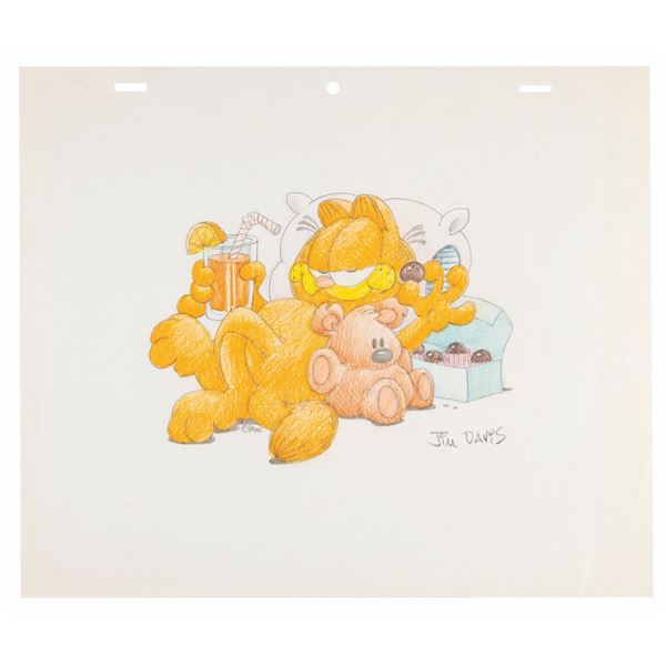 A Garfield Drawing by Jim Davis.