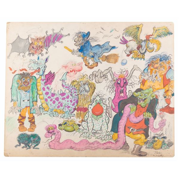 An Original Jack Kinney Monster Illustration.