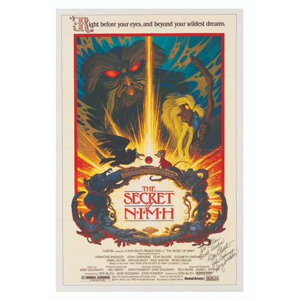 A  Multi-Signed "The Secret of NIMH" One-Sheet.