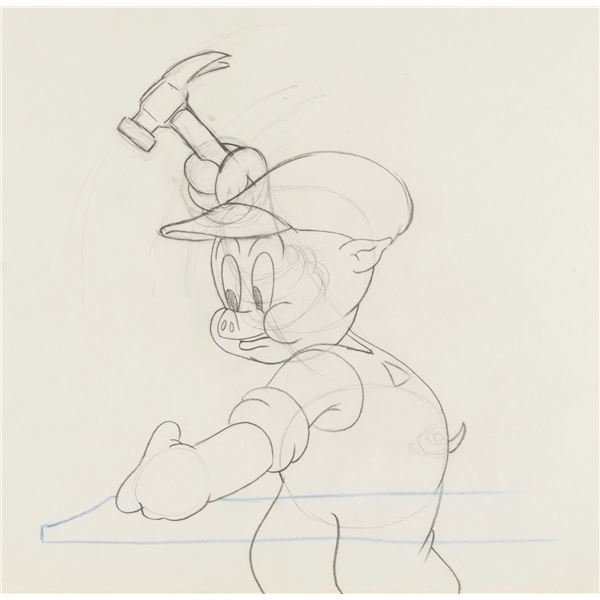 A Porky Pig Swears Blooper Reel Production Drawing.