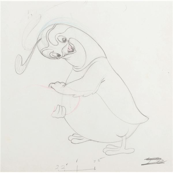 A "The Crackpot Quail" Original Production Drawing.