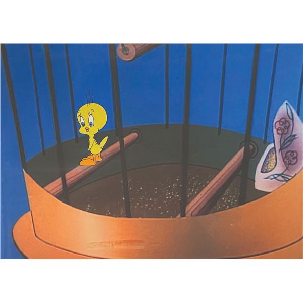 A Tweety Bird "Tree Cornered Tweety" Production Cel.