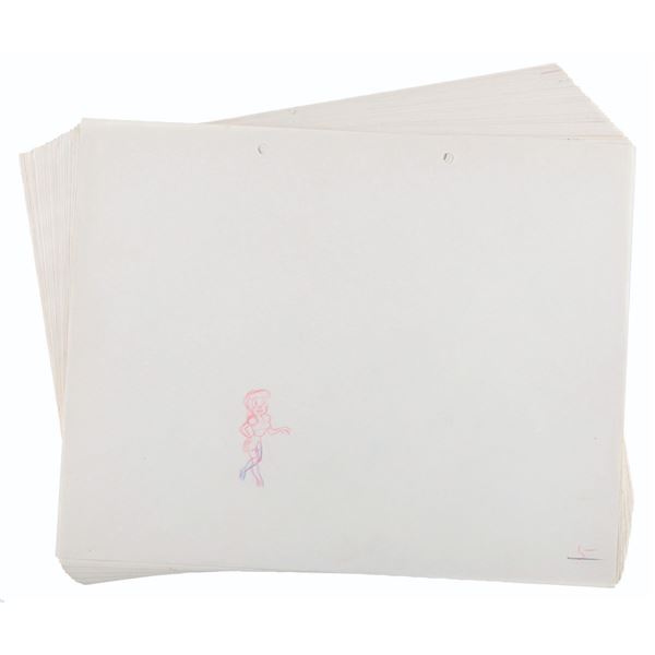 A Large Set of "Coal Black and de Sebben Dwarfs” Production Drawings.