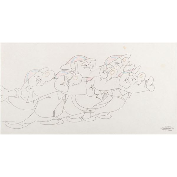 A "Coal Black and de Sebben Dwarfs” Production Drawing.
