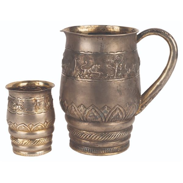 A "Game of Thrones” Dothraki Wine Jug and Cup.