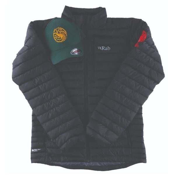 A "House of the Dragon” Crew Gift Hat and Jacket.