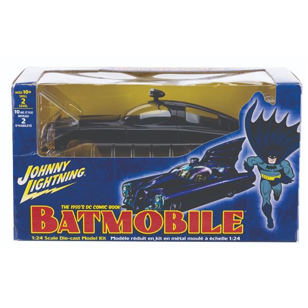 A DC Comic Book Die-Cast Batmobile Model Kit.