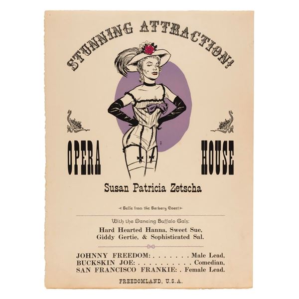 A Freedomland Opera House Personalized Souvenir Show Poster.