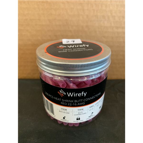 Wirefy Heat Shrink Wire Connectors - 200 PCS - RED 22-16 AWG