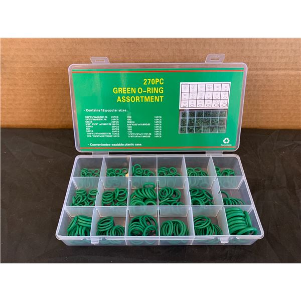 Green O-Ring Assortment Kit - 270 Piece - Contains 18 Popular Sizes