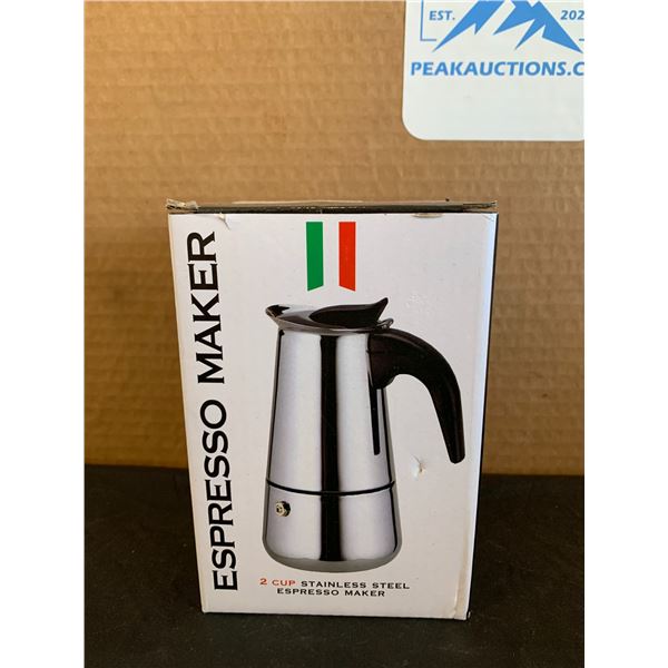 Stainless Steel 2-Cup Espresso Maker