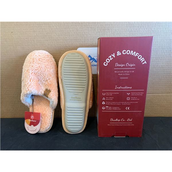 Ever Foams Womens Alpine Shearling Slippers Peach US Size 11-12