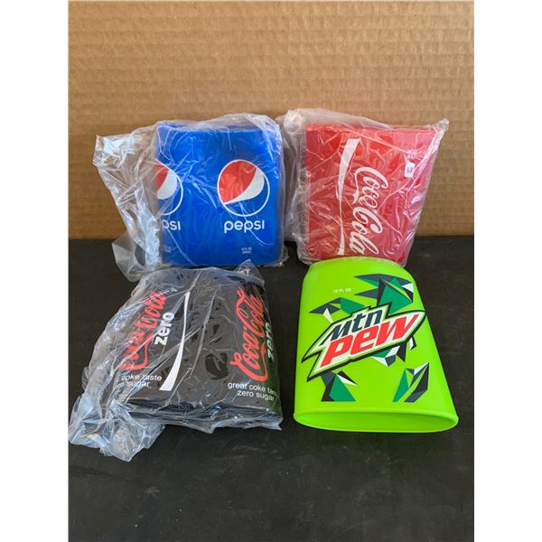 4 Pack Beer Can Covers Pepsi/Coke/Mountian Dew/ Coke Zero