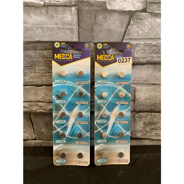 Lot of 2 Medca Alkaline Battery 1.5 Ag3/lr41 10 Pack